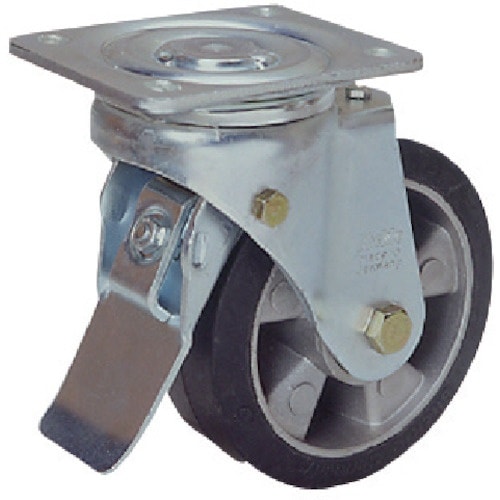 シシク 重荷重用自在ストッパー付きキャスター 16