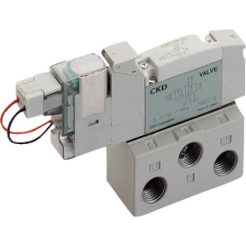 CKD パイロット式5ポート弁 ベース配管