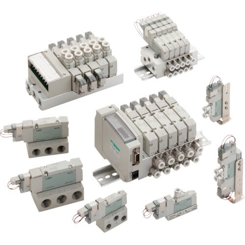 CKD パイロット式5ポート弁 ベース配管