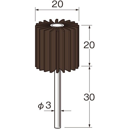 リューター フラップサンダー粒度(#):60外径(