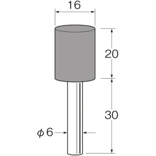 リューター 軸付弾性砥石(PVA砥石)外径(mm)