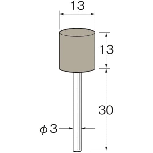 リューター 軸付弾性砥石(PVA砥石)外径(mm)
