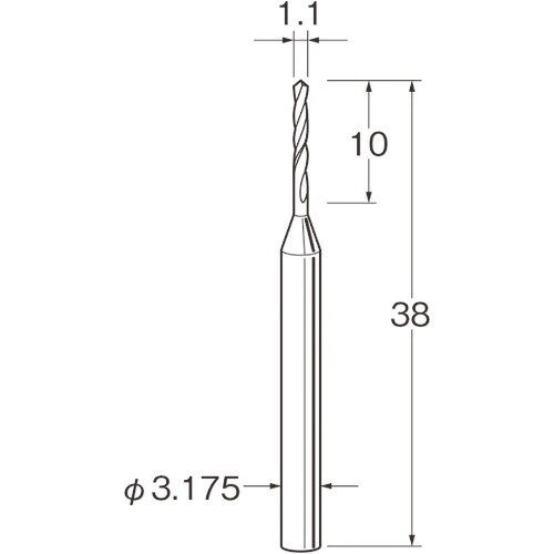 リューター ツイストドリル(超硬合金)刃径(mm)