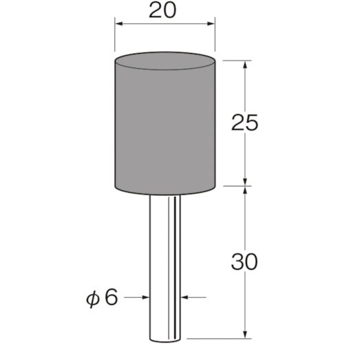 リューター 軸付弾性砥石(PVA砥石)外径(mm)
