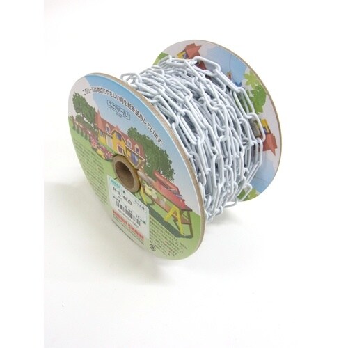 ニッサチェイン 鉄カラーリンクC 15m巻 白