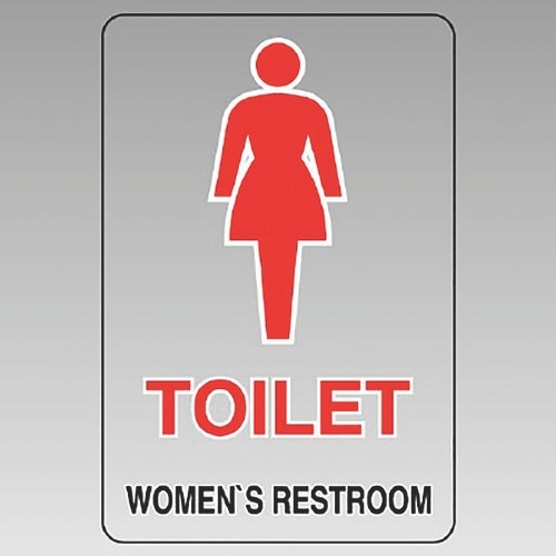 ユニット 透明ステッカー(小) TOILET(女)