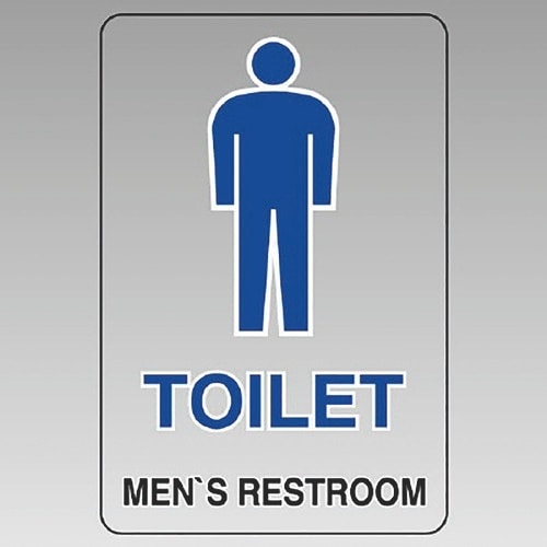 ユニット 透明ステッカー(小) TOILET(男)