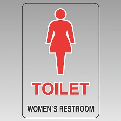 ユニット 透明ステッカー(大) TOILET(女)