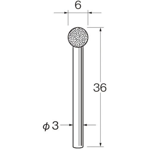 リューター 軸付電着ボラゾン砥石N1060