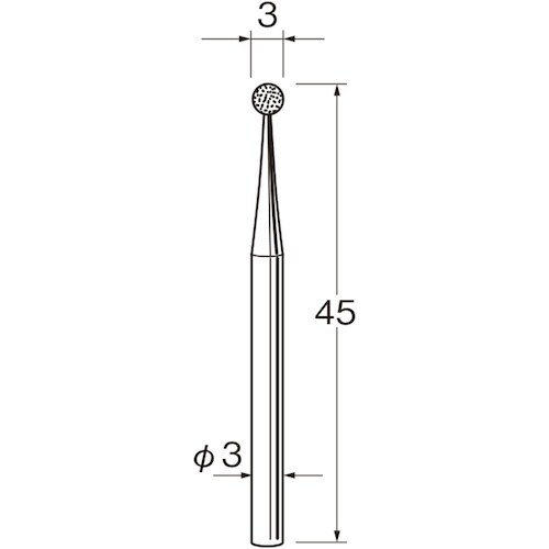 リューター 軸付電着ボラゾン砥石N1030