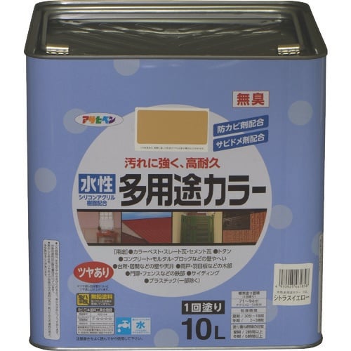 アサヒペン 水性多用途カラー10L シトラスイエロ