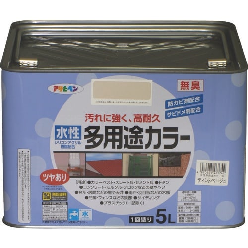 アサヒペン 水性多用途カラー5L ティントベージュ