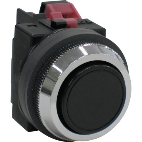 IDEC 平形押しボタンスイッチ 黒