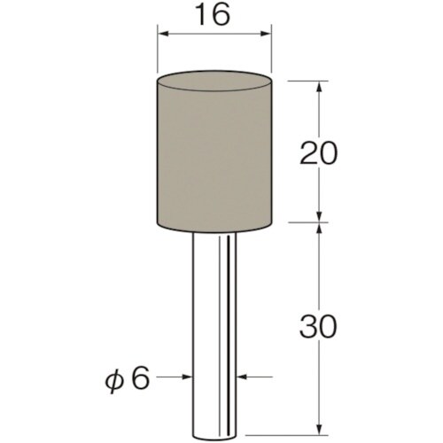 リューター 軸付弾性砥石(PVA砥石)外径(mm)