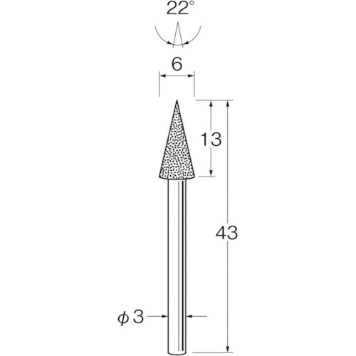 リューター 軸付電着ボラゾン砥石N1660