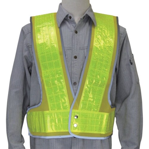 ミズケイ 安全ベスト「フチピカFlash」<黄/黄