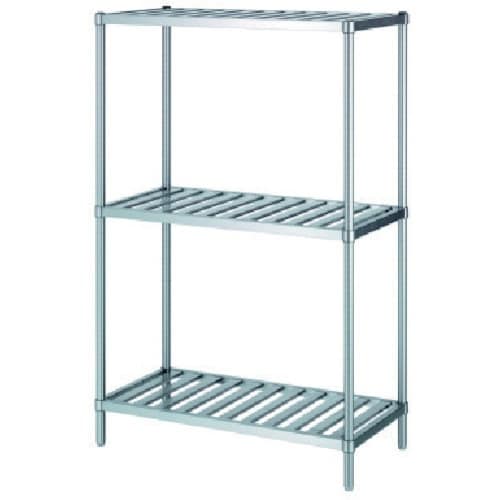 シンコー ステンレスラックスノコ棚3段 RS3型