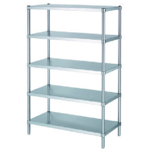シンコー ステンレスラックベタ棚5段 RB5型 S
