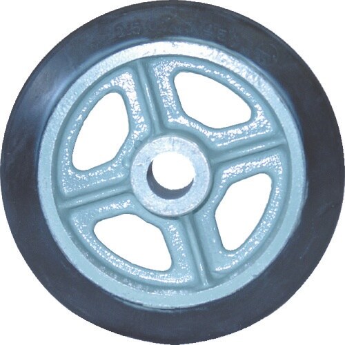 ヨドノ 鋳物中荷重用ゴム車輪ベアリング無 230φ