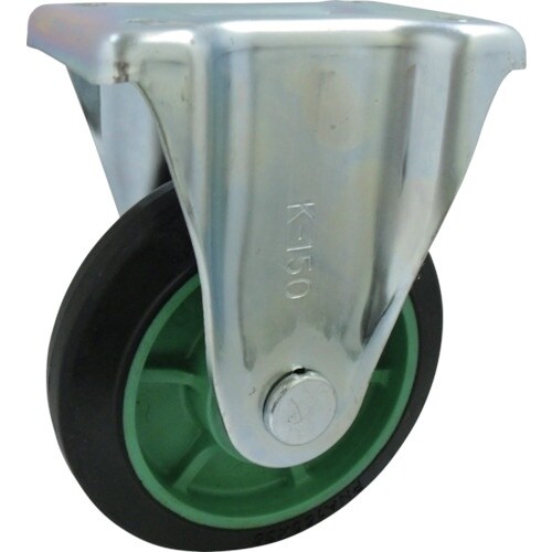 ヨドノ 樹脂製ゴム車輪(ベアリング無)固定金具付