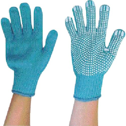 丸和ケミカル カラーナイロン軍手 サックス すべり