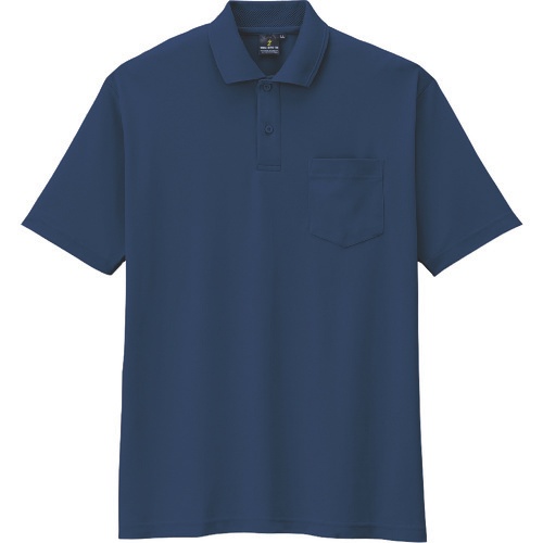 コーコス 制電・防透・消臭半袖ポロシャツ 1ネイビ