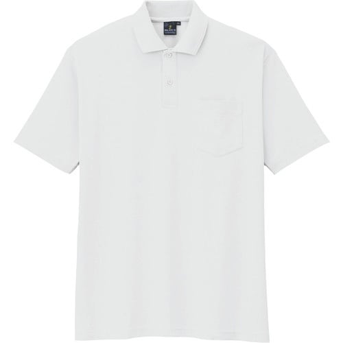 コーコス 制電・防透・消臭半袖ポロシャツ 0ホワイ