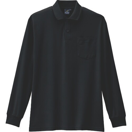 コーコス 制電・防透・消臭長袖ポロシャツ 13ブラ