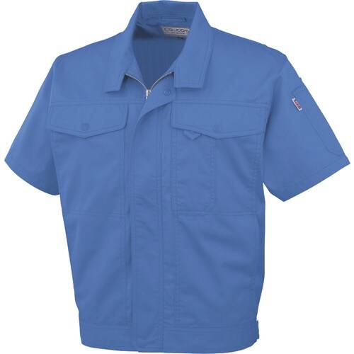 コーコス 半袖ブルゾンJ−560 16Sブルー L