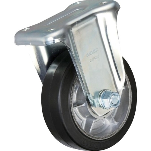 イノアック 重荷重用キャスター ゴム車輪 固定金具