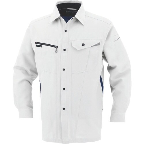 コーコス 長袖シャツAS−728 3 MシルバーS