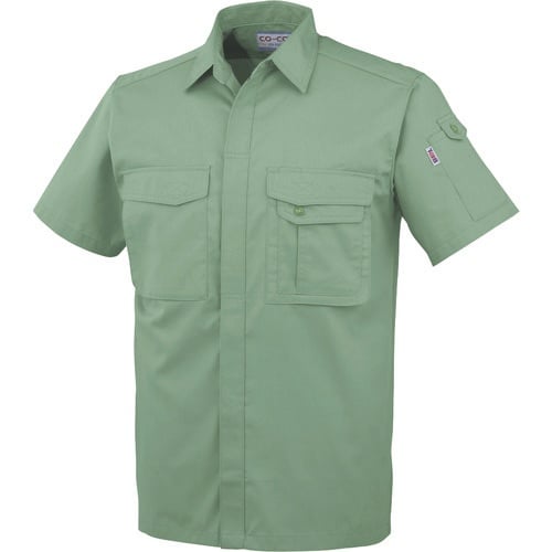 コーコス 半袖シャツJ−567 9 グリーン M