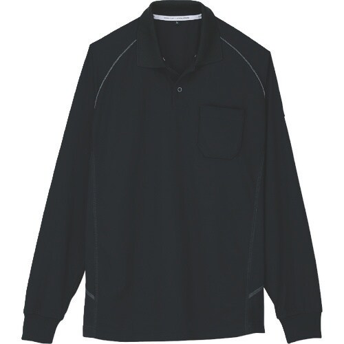 コーコス 長袖ポロシャツ A−3378 13ブラッ