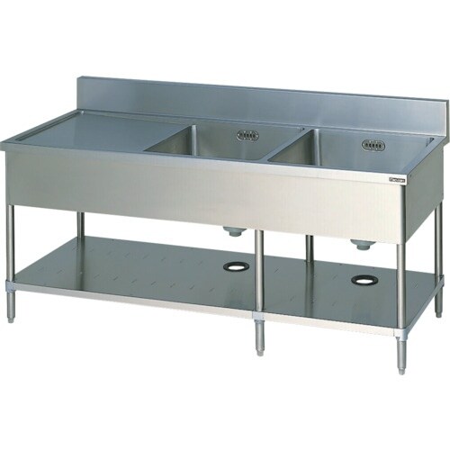 Maruzen 二槽水切シンク(ホース付)