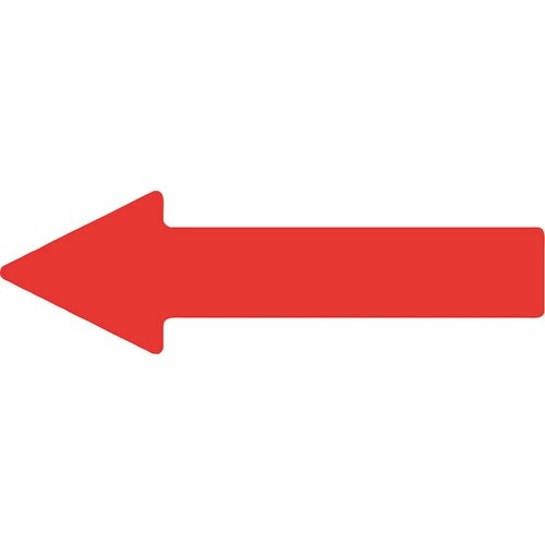 ミドリ安全 ベルデビバ矢印テープ 赤 10枚入