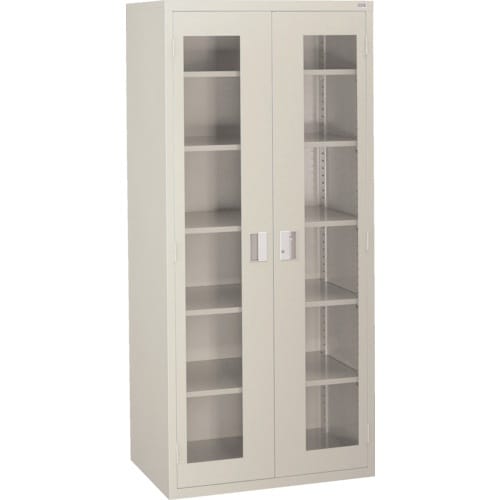 OS ロッカーSアクリル扉付 両開 棚板5枚