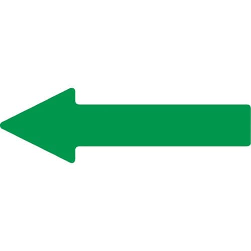 ミドリ安全 ベルデビバ矢印テープ 緑 10枚入