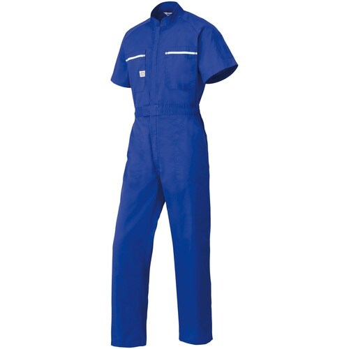 AUTO−BI 半袖つなぎ服6801−002マリン