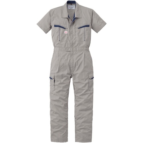 AUTO−BI 半袖つなぎ服8901−008シルバ