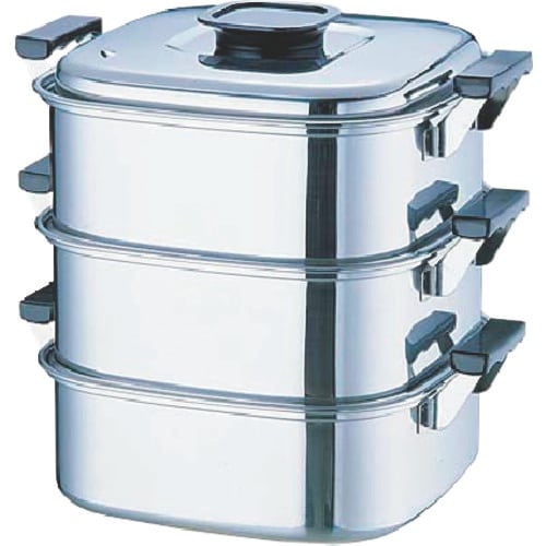 TKG PE 18−0角型蒸器 24cm 2段