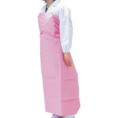 TKG ワンタッチ胸付前掛 W−100 ピンク