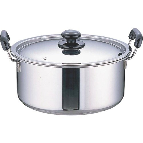 TKG SAステンレス プラ柄 厚板実用鍋 33c