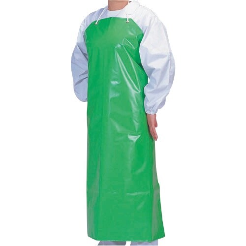 TKG デリカウレタン胸付前掛 グリーン L