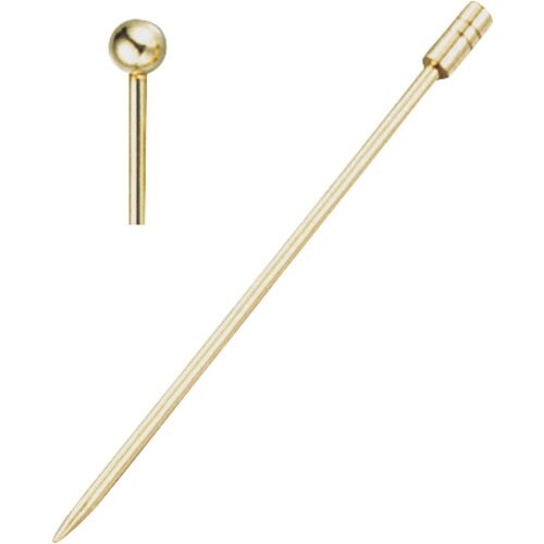 TKG 18−8オードブルピン 金メッキ 玉付(6