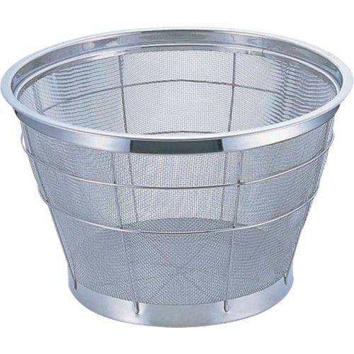 TKG ステンNEWマンモス深型米揚ざる 35cm