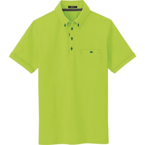 アイトス 部屋干しボタンダウン半袖ポロシャツ(男女