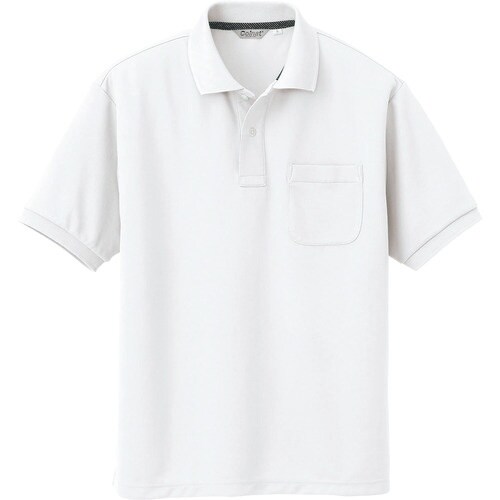 アイトス メンズ半袖ポロシャツ ホワイト LL