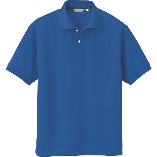 アイトス メンズ半袖ポロシャツ ブルー 3L