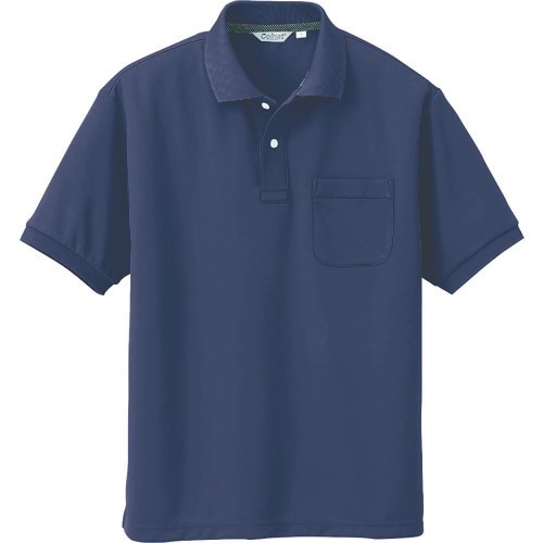 アイトス メンズ半袖ポロシャツ ネイビー 5L