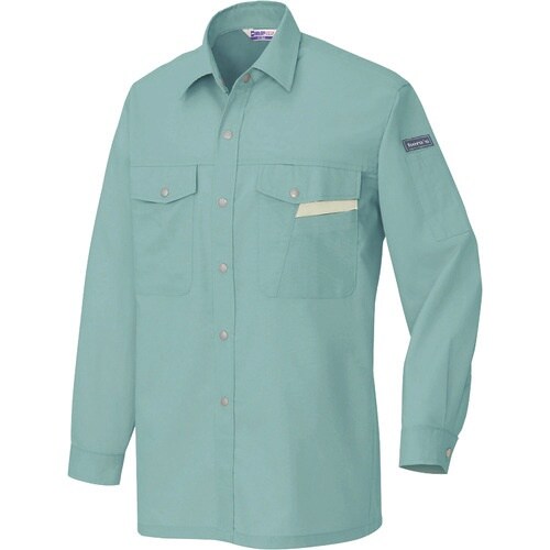 アイトス 長袖シャツ(薄地)(男女兼用) ターコイ